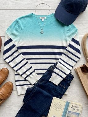 GUESS Los Angeles 100% Cotton Ombre Striped Lightweight Sweater XL